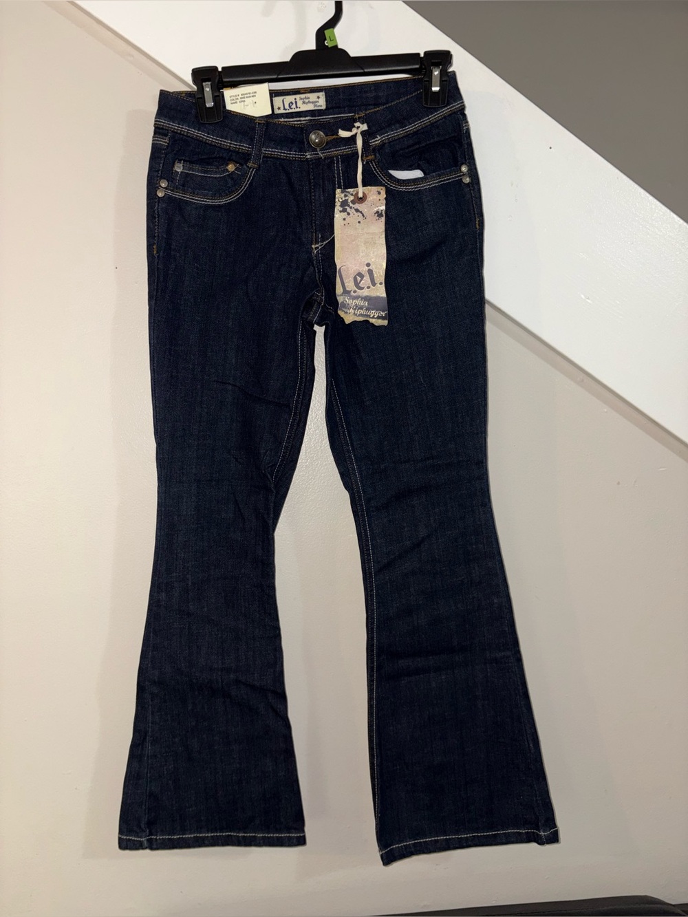 Vintage l.e.i. Sophia Hiphugger Flare Jeans size 3 New  Y2K